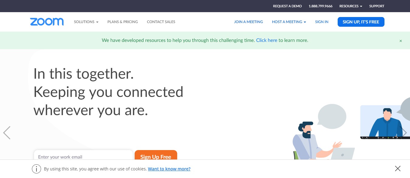 Zoom, remote tool for team communication