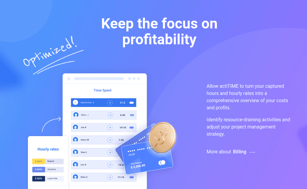 actiTime as time management app