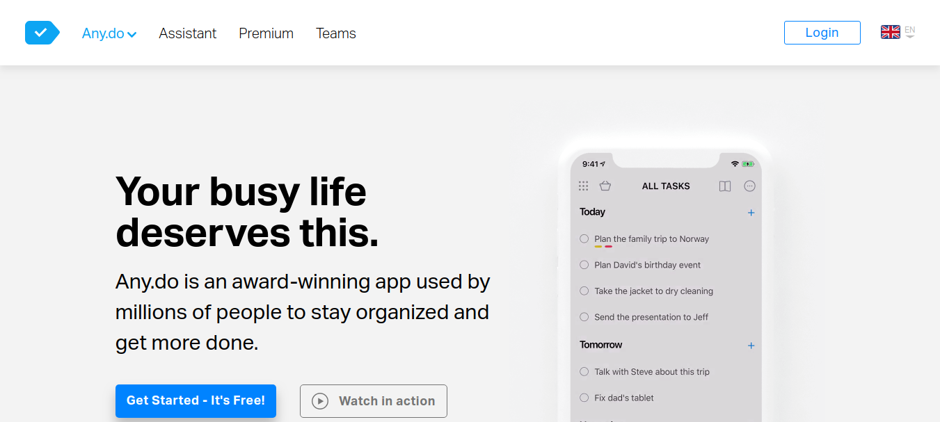 Any do - Omnifocus alternative