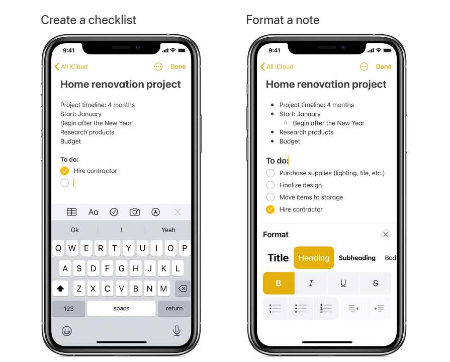 Apple Notes as best note taking application