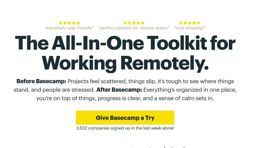 Basecamp: microsoft projects alternative