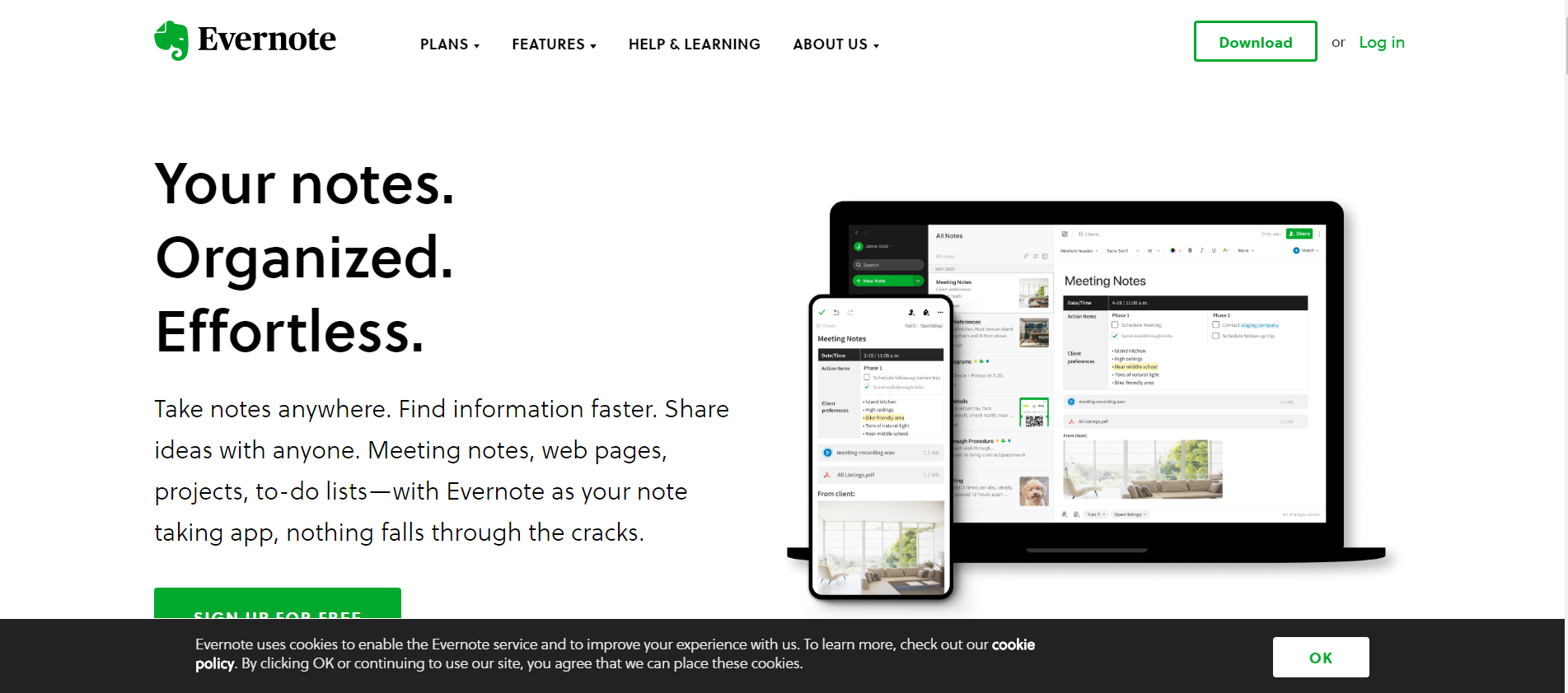 Evernote - note taking app for managers