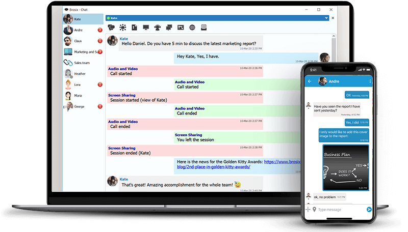 Brosix as team chat app