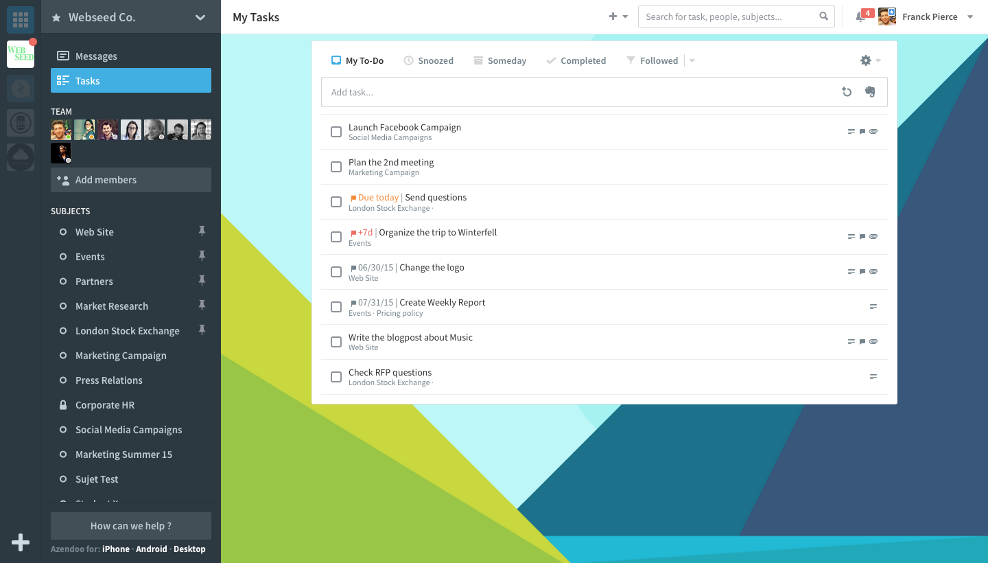Azendoo is best alternative to Smartsheet