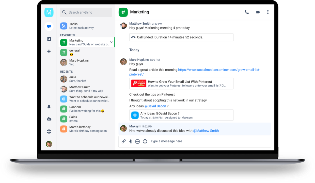 Chanty as best slack alternative