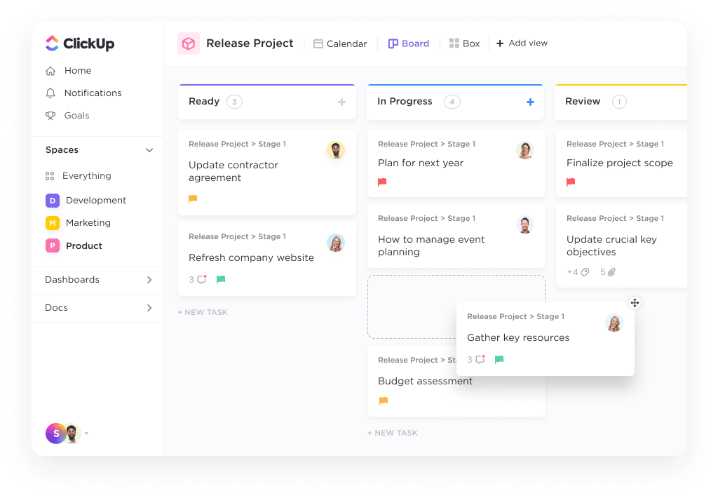 Clickup tool for gantt chart