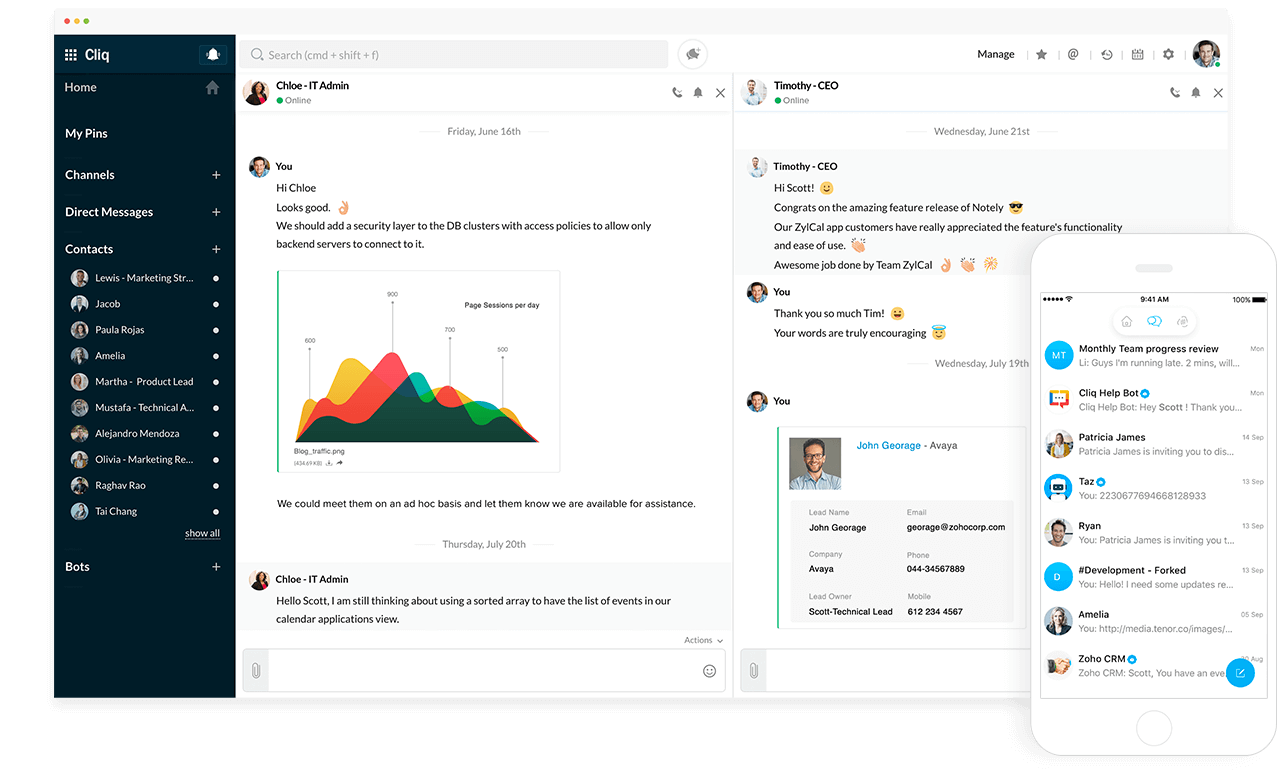 Zoho cliq - best Slack alternatives