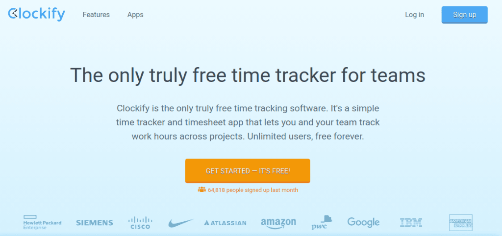 Clockify as time management system