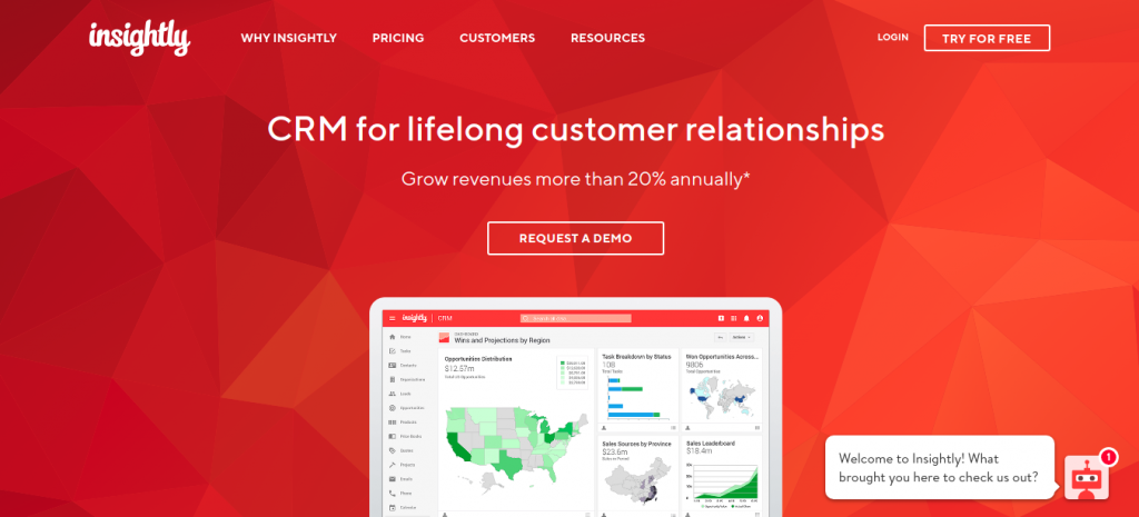 Insightly as project management software