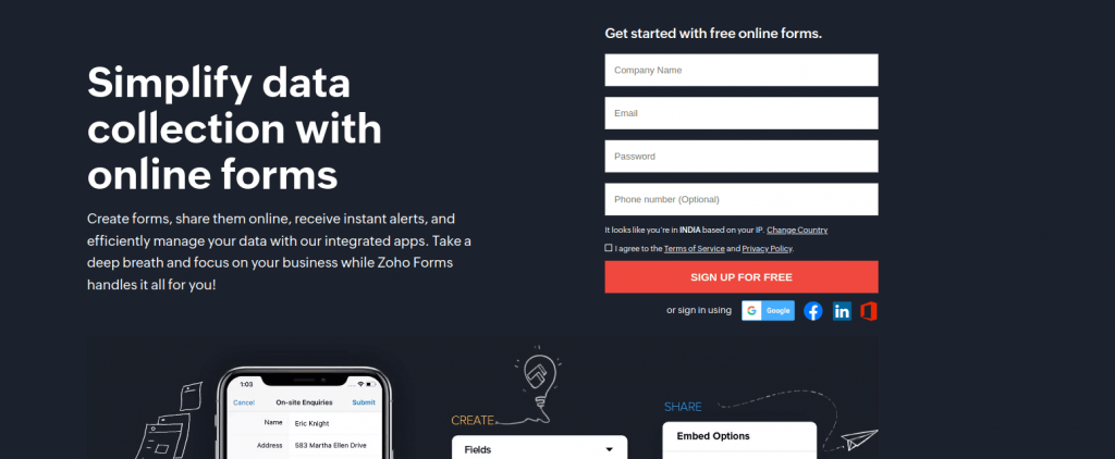 Zoho forms- Jotform alternatives