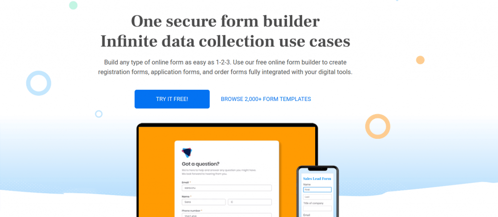 123FormBuilder- Jotform alternatives