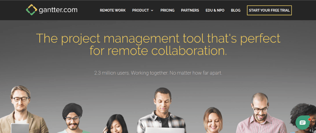 Gantter as online gantt chart platform