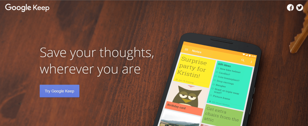 Google Keep as a to do list app