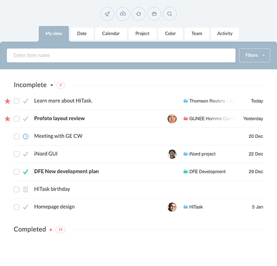 Hitask - Task management software 