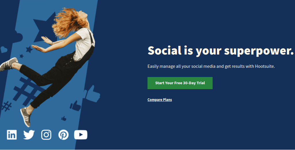 hootsuite manage various social content streams