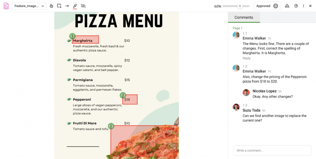 Give constructive feedback on documents with Proofing tool