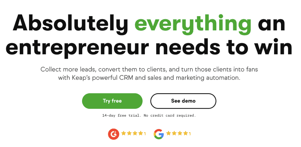 Keap is client management software