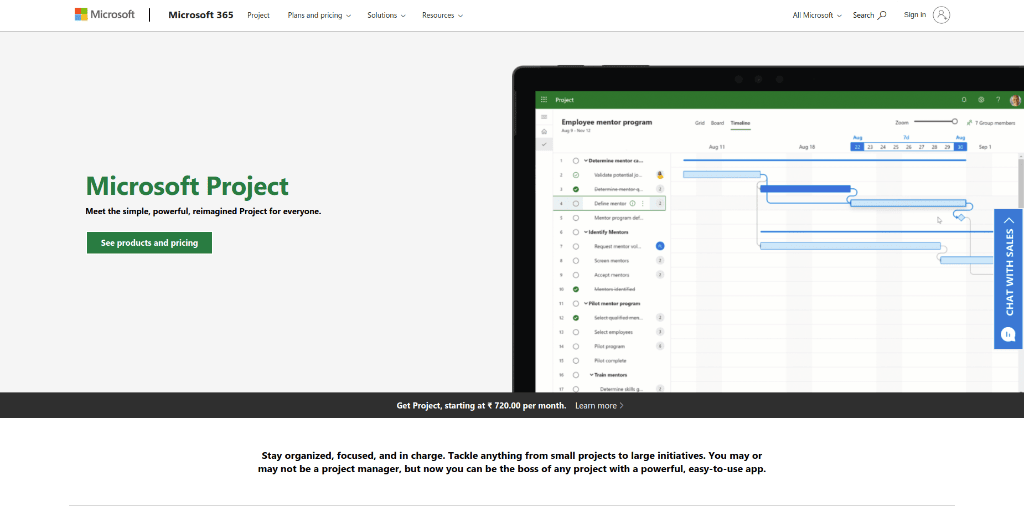 Microsoft Project as a Monday alternative