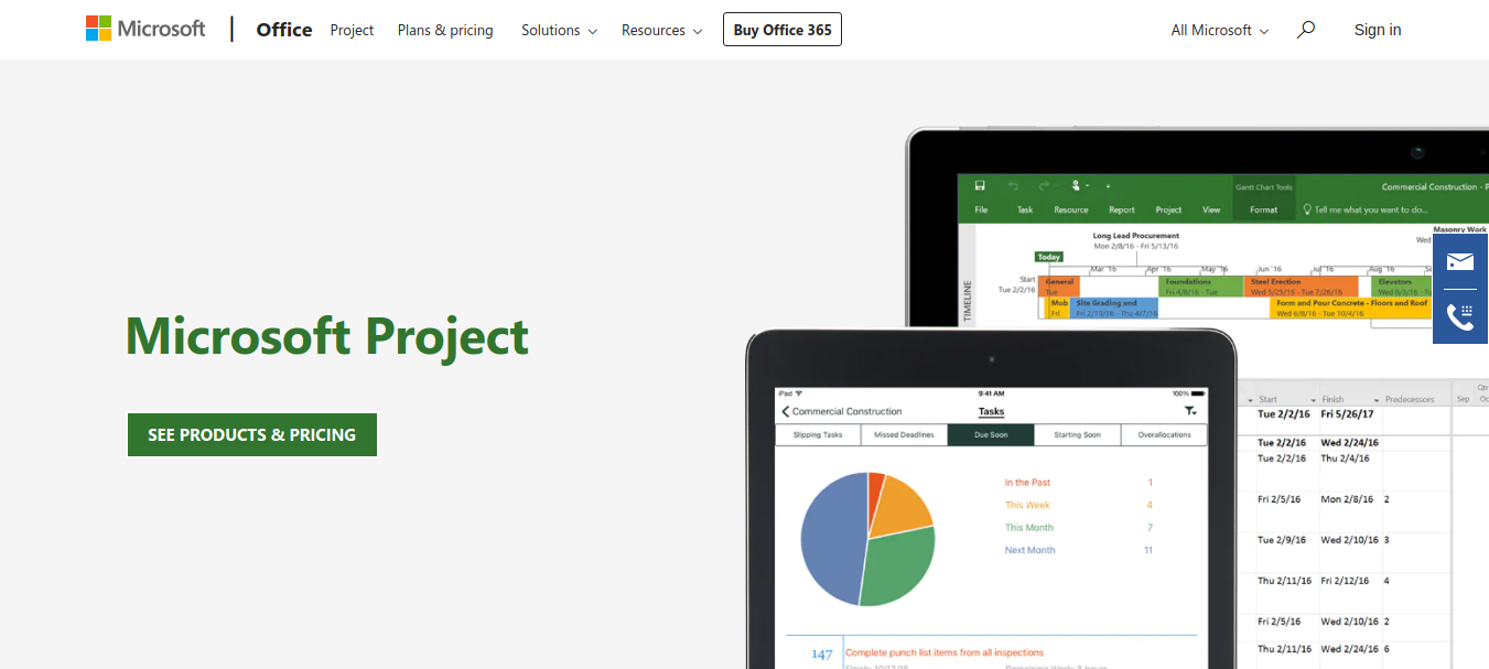 Microsoft Project - Excel alternative