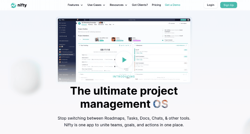 Nifty project management: best monday.com alternative