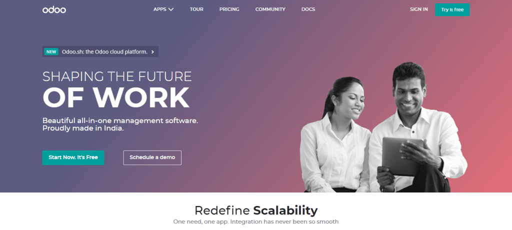 Odoo one the best business management software