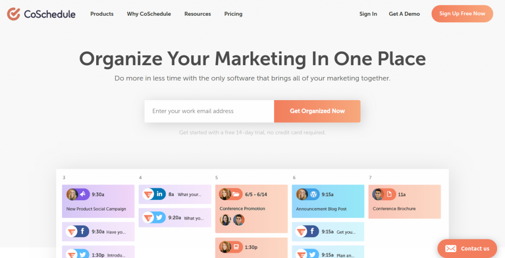 Coschedule as project management tools