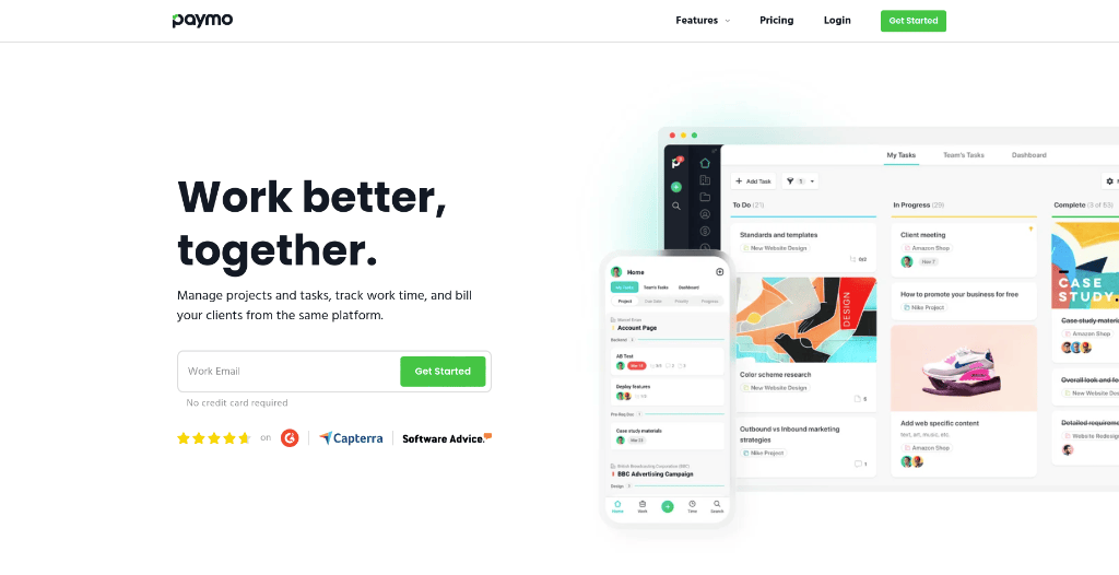 Paymo project management software