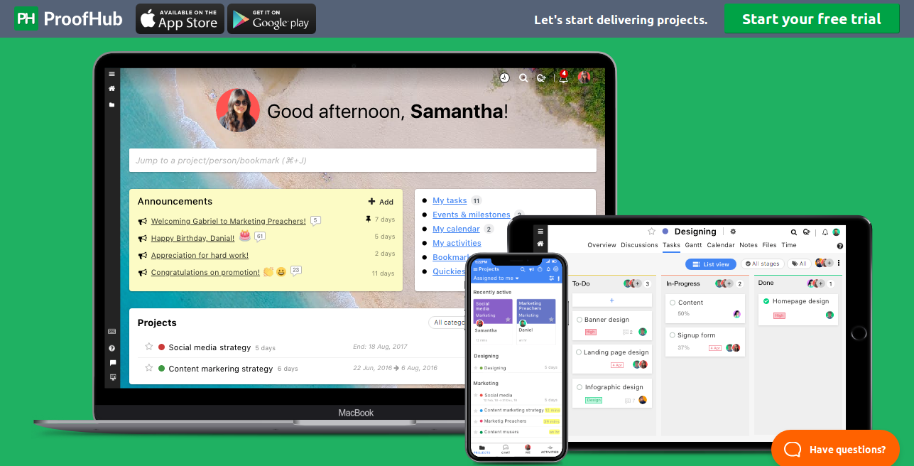 ProofHub - alternative to Slack 