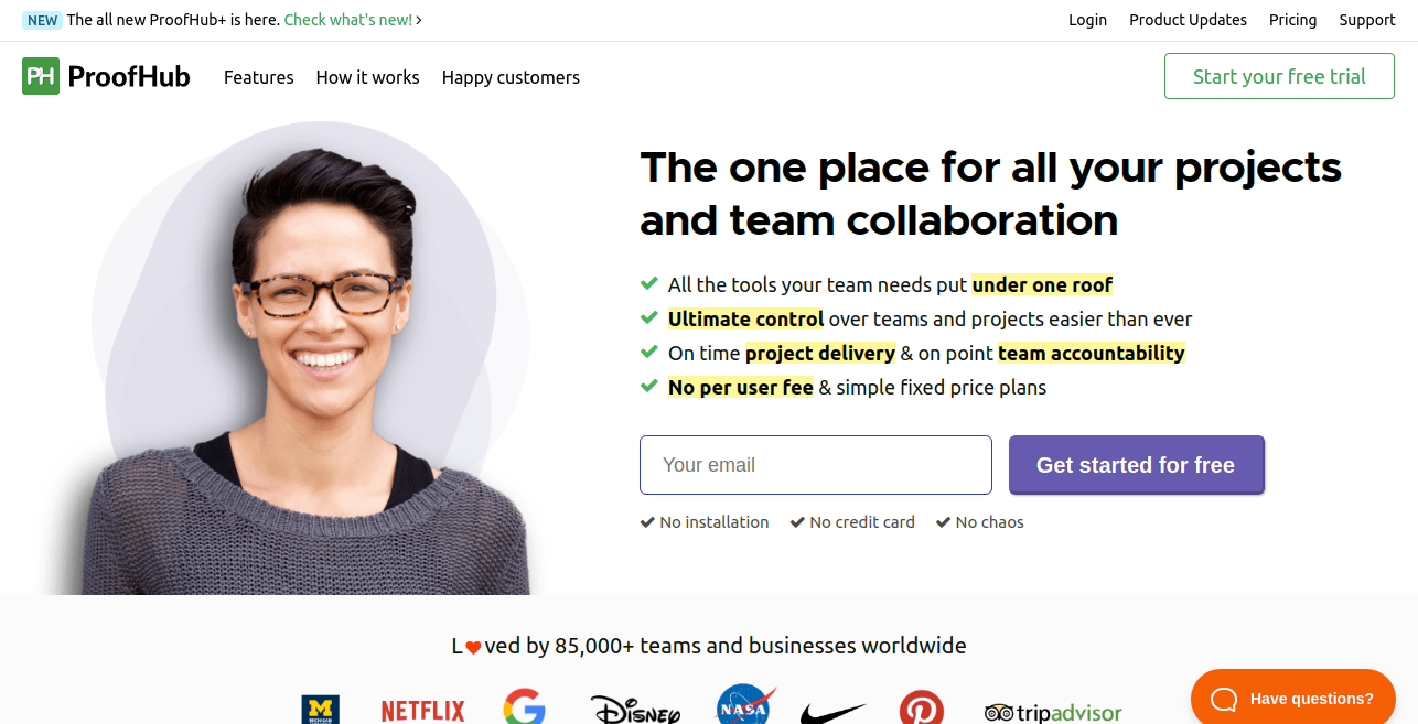 Productivity app ProofHub