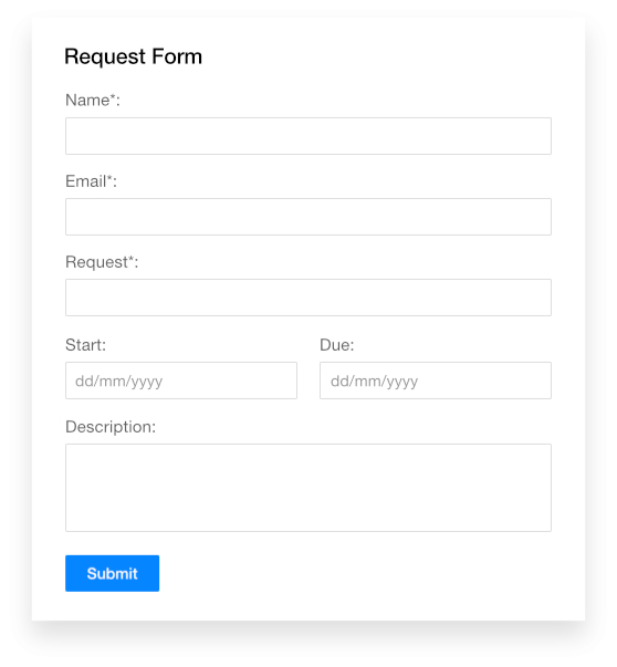 Request Form in ProofHub