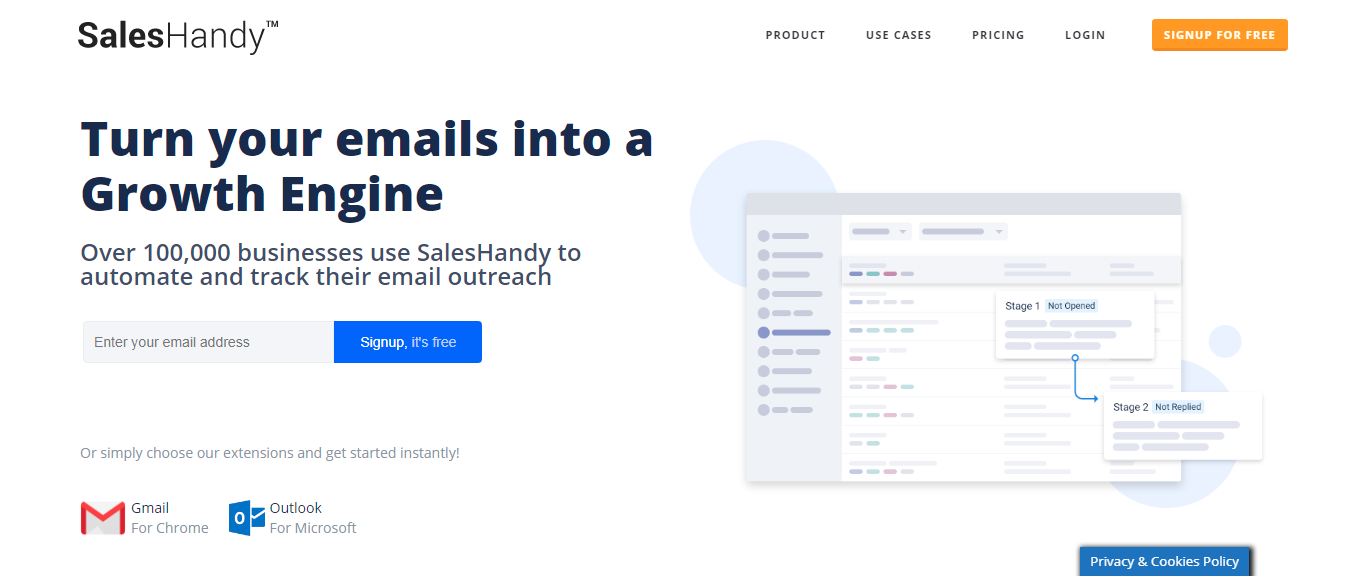 Saleshandy tool for marketing team