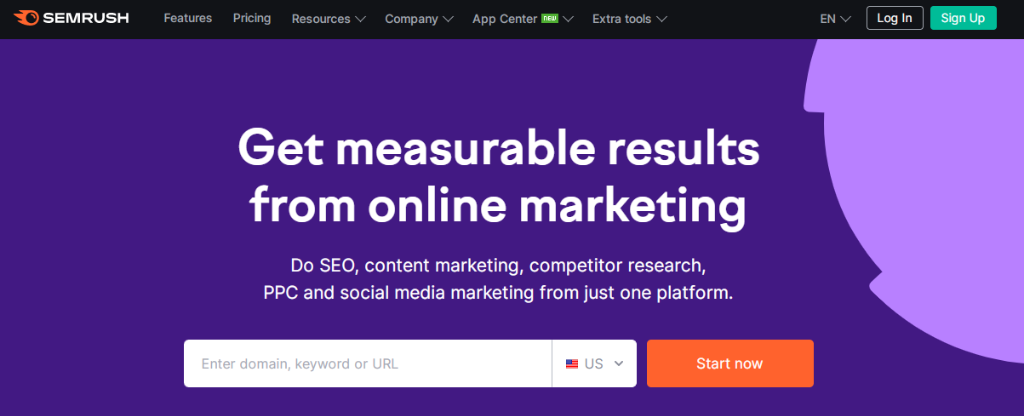 Semrush as a Online Marketing Tool