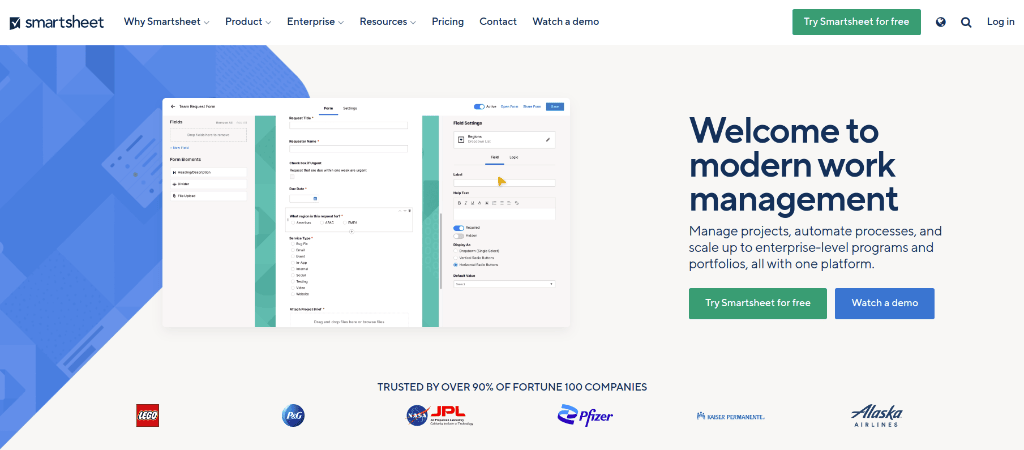 Smartsheet as a flexible spreadsheet-based work management tool