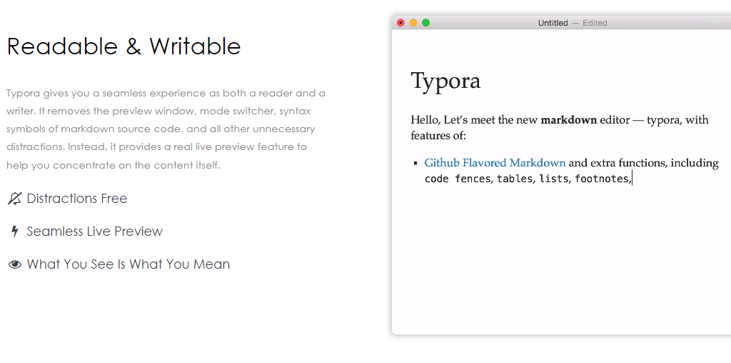 Typora as note taking app