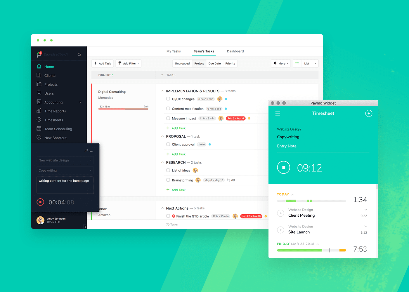 Paymo app- Time management app
