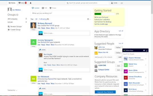 yammer as internal team communication software