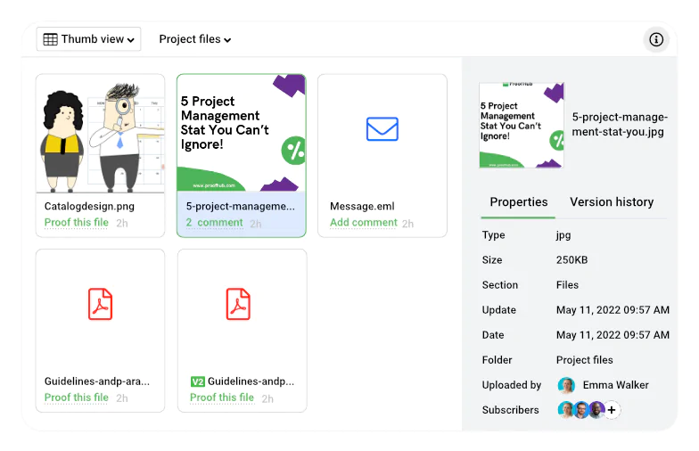File management in ProofHub
